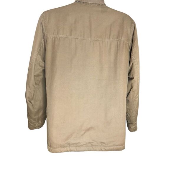 Columbia Men's Khaki Tan Insulated Thick Flannel Winter Jacket Size Medium - Picture 2 of 10